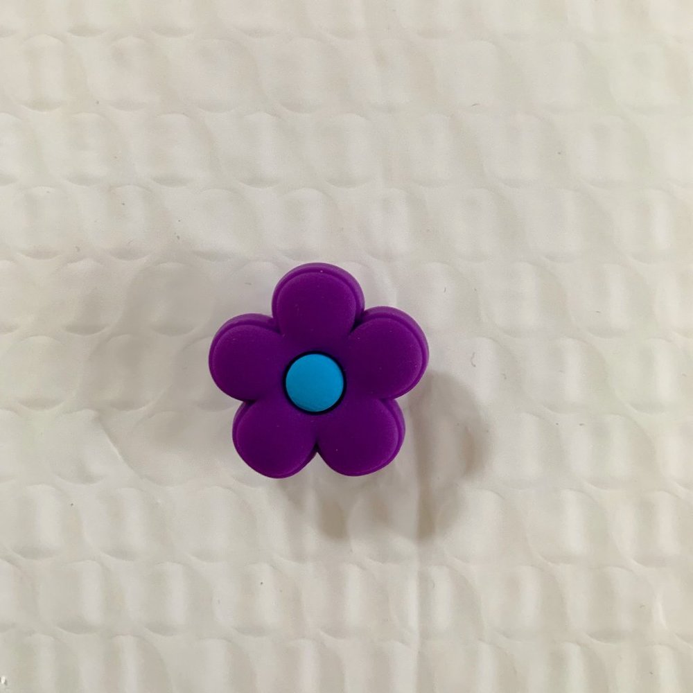Purple Flower Croc Charm